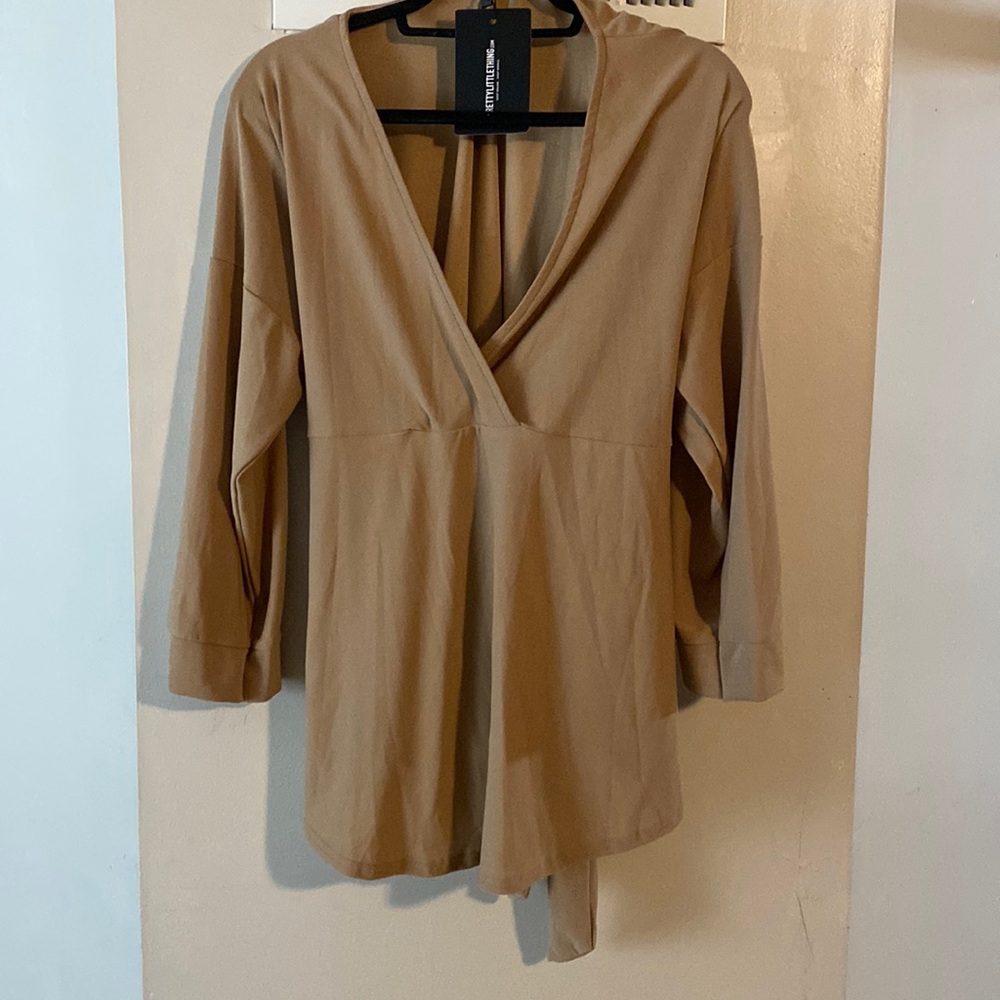 Beige/Tan Blouse (PrettyLittleThing)